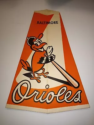 Vintage 1960s Baltimore Orioles Fold Up Cardboard Megaphone • $75