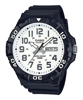 Casio MRW210H-7AV  Black Resin Band Oversized 100 Meter WR Day/Date • $29.50