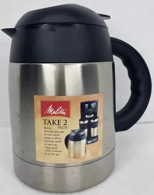 Melitta Take 2 Plus Coffee Thermal Thermos Carafe 40 Oz / 5 Cups - OEM • $14.95