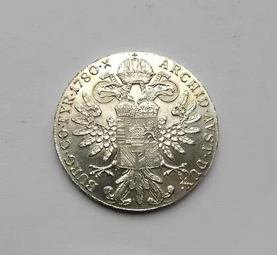 Maria Theresa Habsburg Austrian 1 Thaler Silver Coin Dated 1780 Restrike • £23.99