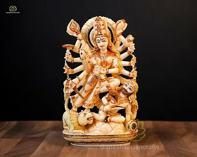 $150 • Buy Mother Durga Marble Sculpture Maa Durga Statue Hindu Deity Multi Handed Kali 