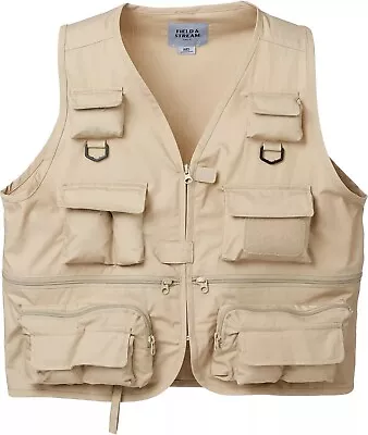 Field & Stream Fly Fishing Vest Multi Pocket Wading Vest Choose Size Khaki Color • $19.95