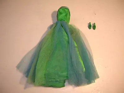 Vintage 1960s Barbie No. 951 Senior Prom Green Dress & Open Toe Shoes Japan !! • $11.99