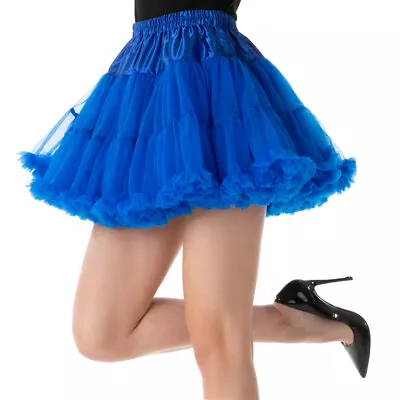 Blue Ladies TUTU Luxury Petticoat Skirt Dance TUTU Dress Fancy Dress Costume • £12.99