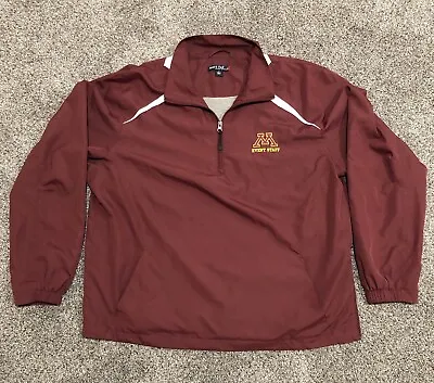 Minnesota Golden Gophers Men’s Large Quarter Zip NCAA Jacket Needs Repair • $8.95