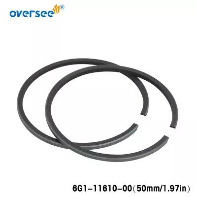 6G1-11610-00 Piston Ring Set STD For Yamaha Outboard Motor 2T 6HP 8HP 4HP 50mm • $10.12