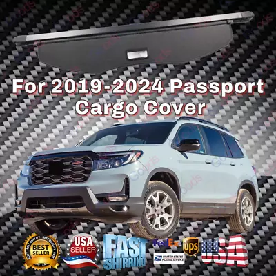 Fits Honda Passport 2019-2024 Trunk Retractable Black Cargo Cover Luggage Shade • $125.99