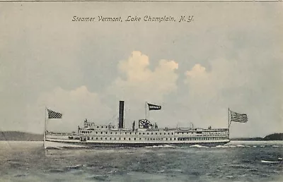 Steamer Vermont Lake Champlain New York Arthur Livingston Publ. Unused (Y230) • $5.10