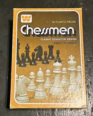 Vintage 1974 Chessmen - Classic Staunton Design - Whitman No. 4690 • $8.95