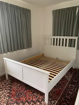 IKEA Hemnes Standard Double White Wooden Bed • £110