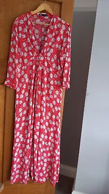 Zara Red Daisy Midi Shirt Dress Size XL • £5