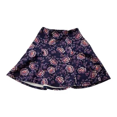 Hollister Mini Skirt Womens Size XS A-Line Flare Circle Blue Purple Red Floral • $5.62