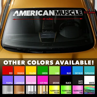 AMERICAN MUSCLE CAR MURICA Windshield Banner Premium Vinyl Decal Sticker 45x3.5  • $18