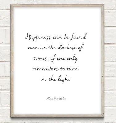 £4.59 • Buy Harry Potter Happiness Typography Print Poster Unframed Home Quote Gift