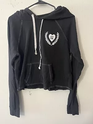 Pink Victoria Secret PINK Hoodie Sweatshirt  Black Pullover Large Hoodie • $13.90