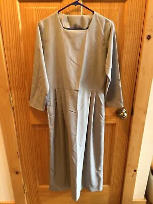 Amish Mennonite Hand Made Ladies L/S Gray Dress B40 EUC Plain Clothing • $12.99