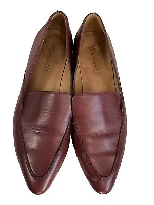 Madewell Shoes 7 The Frances Leather Loafer  Skimmer Flats $124 Pinot Noir • $24.99