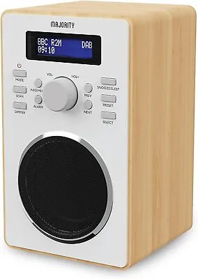 £22.99 • Buy Majority Barton II Portable DAB Radio FM & DAB/DAB+ 20 Preset Stations Oak