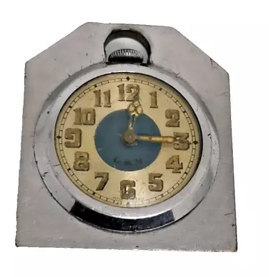 Vintage L.S.M. French Manual Wind Miniature Clock For Spares Repairs • £4.99