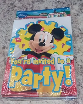 Mickey Mouse Clubhouse Birthday Party Invitations & Matching Envelopes 8 Ct • $5.95