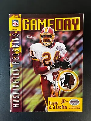 NFL Game Day Washington Redskins Magazine - November 30th 1997 Issue • $15