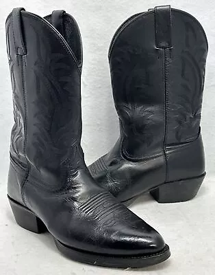 Tony Lama Western Cowboy Boots BB2020 Mens 10.5 E Wide Black Leather • $54