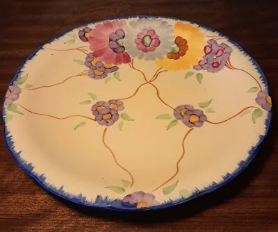 1927-1937 Hancocks Ivory Ware England Handpainted Floral  Plate Vintage Art Deco • £9.99