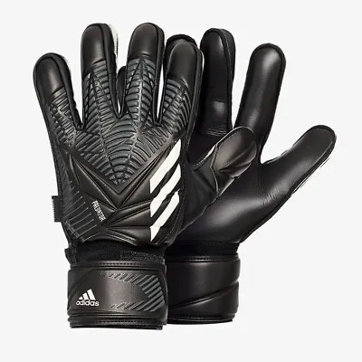 Adidas Predator Match Fingersave Goalkeeper Gloves / Black / RRP £42 • £22