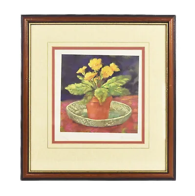 Nel Whatmore Original Framed Yellow Primrose Plant Signed Limited Edition Print • £30