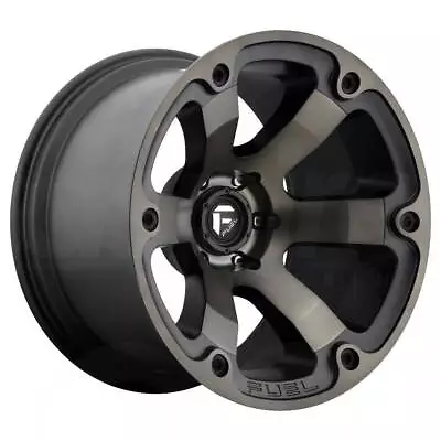 17x9 Matte Black Tint Wheels Fuel D564 Beast 5x5/5x127 -12 (Set Of 4)  78.1 • $1324