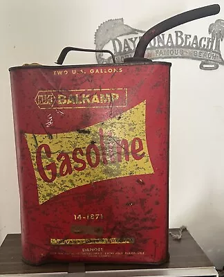 Vintage Napa Balkamp 2 Gallon Gas Metal Fuel Can With Spout • $0.99