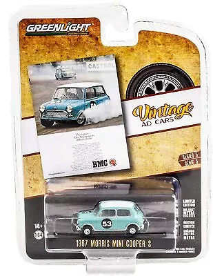 1:64 GreenLight 1967 Morris Mini Cooper S Vintage Ads Series 5 • $6.49