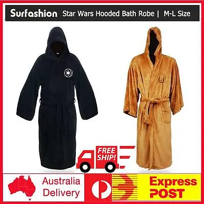 Star Wars Hooded Bath Robe Jedi Knight Sith Logo Bathrobe Cloak Cape Costume • $33.39