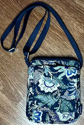 Vera Bradley Rfid Mini Hipster Crossbody Purse - Java Navy Camo • $22