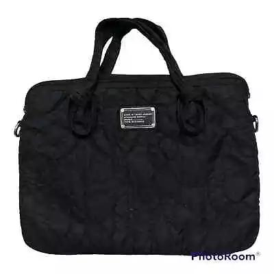 Marc Jacobs 15  Messenger Bag Workwear Laptop Black Nylon Grey Quilting No Strap • $29