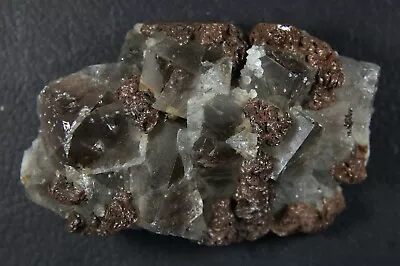 £222.99 • Buy Fluorite W/ Siderite- Cumbria, UK- Ex Ellis, Ex Foote Mineral- Fluorescent