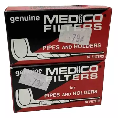 Vtg Genuine Medico Smoking Tobacco Pipe Holder Filters Box Lot NOS • $7.99