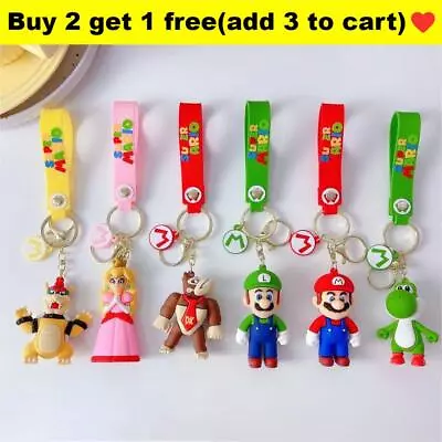 Princess Peach Super Mario Brothers Keychain Keyring Pendant Bags Charming Gift  • £3.79