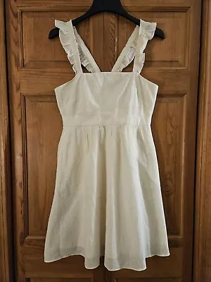 Madewell Ruffle-Strap Babydoll Sundress Dress Ivory Size 4  NWT RETAILS $59  • $28