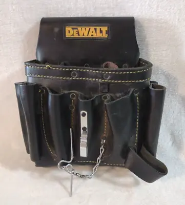 Dewalt Electrician's Leather Tool Pouch 10 Pocket • $19.98