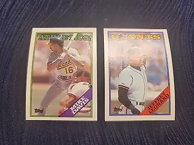 Mike Davis #448 1988 Topps Baseball Card And Jeffrey Leonard 570# • $0.99