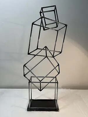 Jere Metal Chrome Sculpture. Boxes.  Mid Century Modern Look • $695