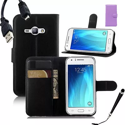 HQ Wallet Money Card Leather Case For Samsung Galaxy J1 Ace + Stylus (NO Cable) • $5.99