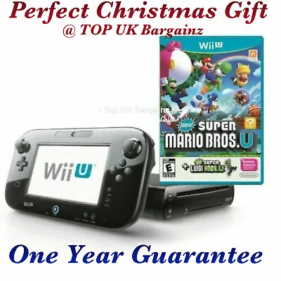 Nintendo Wii U 32 GB Black Console + New Super Mario Bros - Super • $568.35