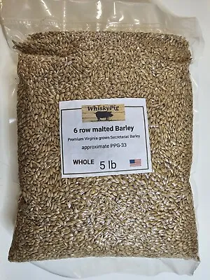 6 Row Malted Barley 5lb. Non GMO Brewing Whiskey • $22.95