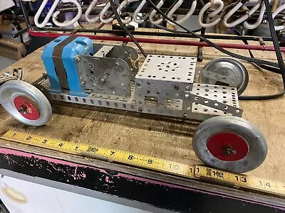 Vtg Erector Set Car Auto Electric Motor Runs Metal 1950's Toy Educational Metal • $49.95