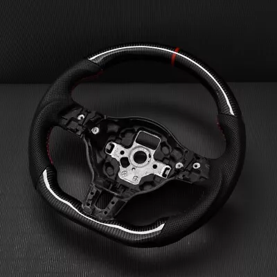 Real Carbon Fiber Flat Customized Sport Steering Wheel For VW Golf GTI MK6 Jetta • $399