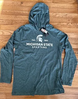 Michigan State Spartans NCAA Madness Long Sleeve T-shirt Hoodie Adult Sz L New!! • $9.99