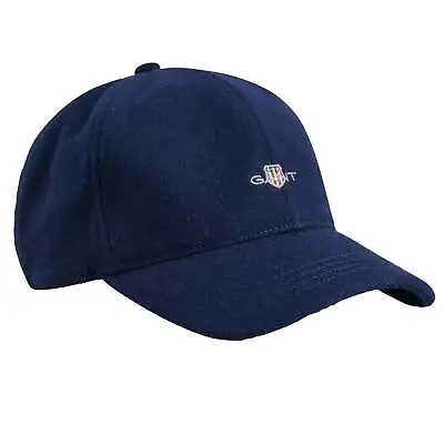 GANT Mens Shield Melton Baseball Cap Marine • £46