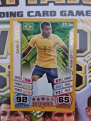 Match Attax World Stars 2014 Man Of The Match Dani Alves • £1